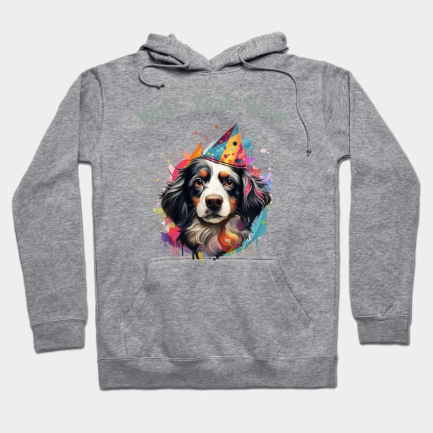 Woofy Adventure - Funny Dog Design Hoodie by NedisDesign